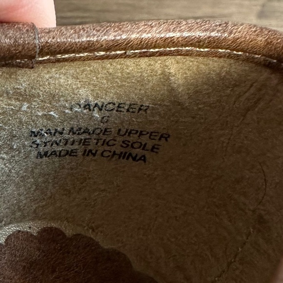 *MADDEN GIRL* Brown Danceer Faux Leather Patchwork Heels Size 6 - Picture 11 of 13